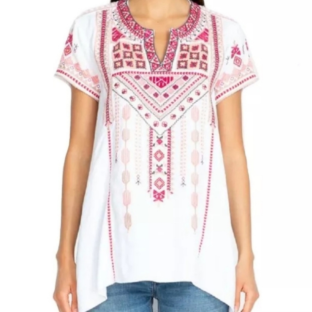 Johnny Was Embroidered Top